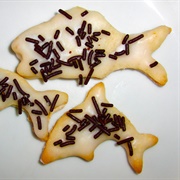 Vegan Frosted Lemon Cookies With Chocolate Sprinkles