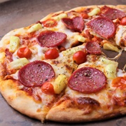 Hawaiian Pizza With Pepperoni