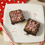 Candy Cane Peanut Butter Brownies