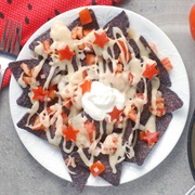 Red White and Blue Nachos