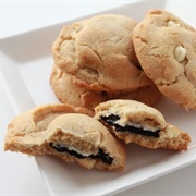 White Chocolate Oreo Stuffed Cookies