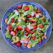 Strawberry Snap Pea Salad With Cashew Nuts