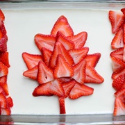 Panna Cotta Canadian Flag Cake