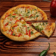 Vegan Bell Pepper and Onion Pizza