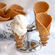 Waffle Cone With Ice Cream