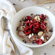 Chocolate Almond Cherry Porridge