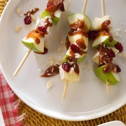 Caramel Apple & Brie Skewers