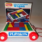 Playskool Wooden Blocks in Wagon