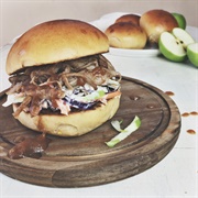 Caramel Apple Pulled Pork Burger