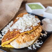 Shredded Chicken Cachapas