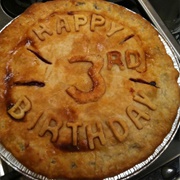 Pie With Writing on It