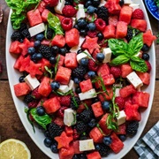 Watermelon Blueberry Salad