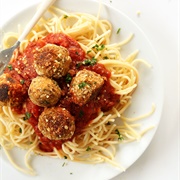Vegan Meatballs and Spaghetti