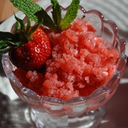 Strawberry and Mint Granita