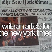 Write an Article for New York Times