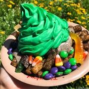 Halloween Candy Funnel Cake Fries