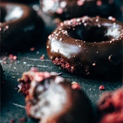 Chocolate Iced Red Velvet Donut