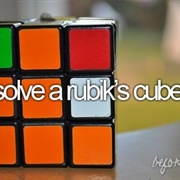 Solve a Rubix Cube