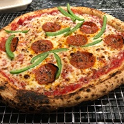 Pepper and Pepperoni Pizza