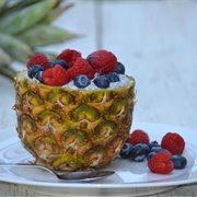 Pineapple Stuffed With Chia Pudding