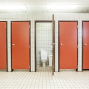 Public Toilet Open Door