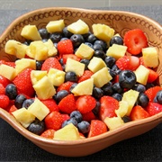 Strawberry Blueberry and Pineapple Salad