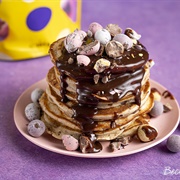 Chocolate Mini Egg Pancakes