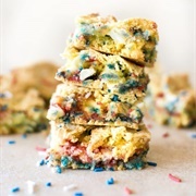 Red White Blue Funfetti Blondies