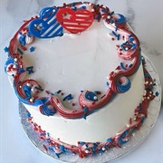 Lark Cake Shop Red, White & Blue Cake