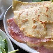 Raclette and Ham Crepe