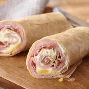 Brown Wrap Ham Cheese Salad Cream