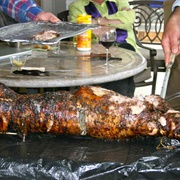Spit-Roasted Lamb With Accompaniments (Greece)