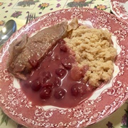 Meggymártás Pirított Darával & Főtt Hússal