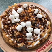 Campfire S'mores Funnel Cake