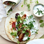 Sausage & Tzatziki Wrap
