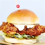Buttermilk-Coated Chicken Burger
