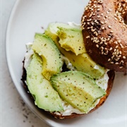 Everything Bagel With Avocado, and Ginger