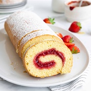 Strawberry Jam Swiss Roll