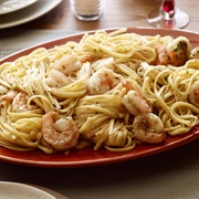 Shrimp Scampi With Linguini