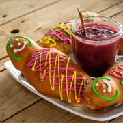 Guagua De Pan With Colada Morada (Ecuador)