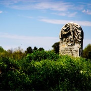 Grave of a Man and His Horse Killed by a Train