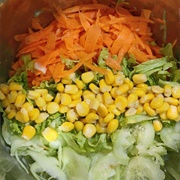 Carrot Lettuce & Corn Salad