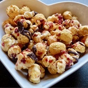 Strawberry Dark Chocolate Popcorn