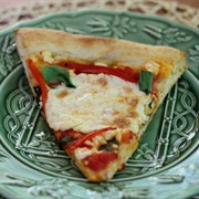 Feta, Red Pepper and Spinach Pizza
