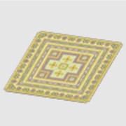 Yellow Kilim-Style Carpet