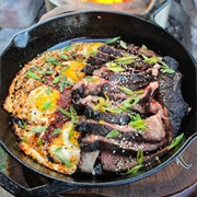 Chili Oil Steak and Eggs