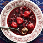 Marak Kubbeh Adom (Red Kubbeh Soup), Iraq/Israel
