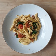 Cherry Tomato, Spinach and Cream Spatzle