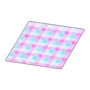 Peach Checked Rug