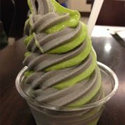 Matcha and Black Sesame Ice Cream